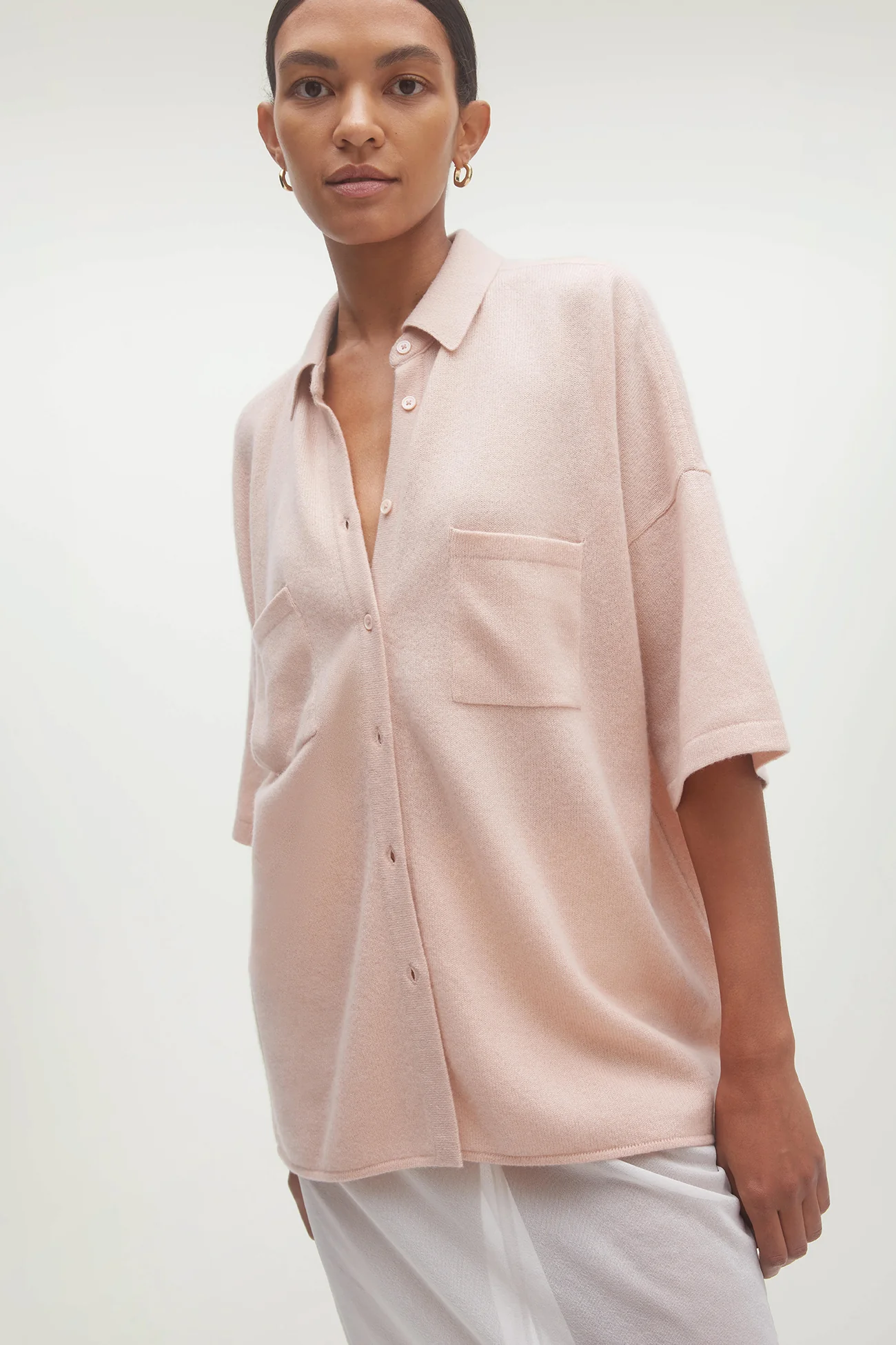 RUE BUTTON-UP CASHMERE TOP - Image 43