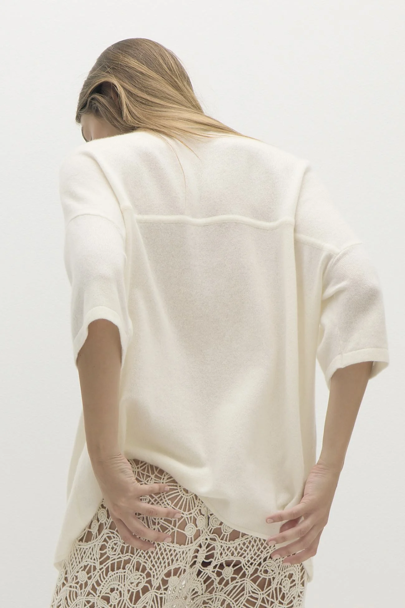 RUE BUTTON-UP CASHMERE TOP - Image 5
