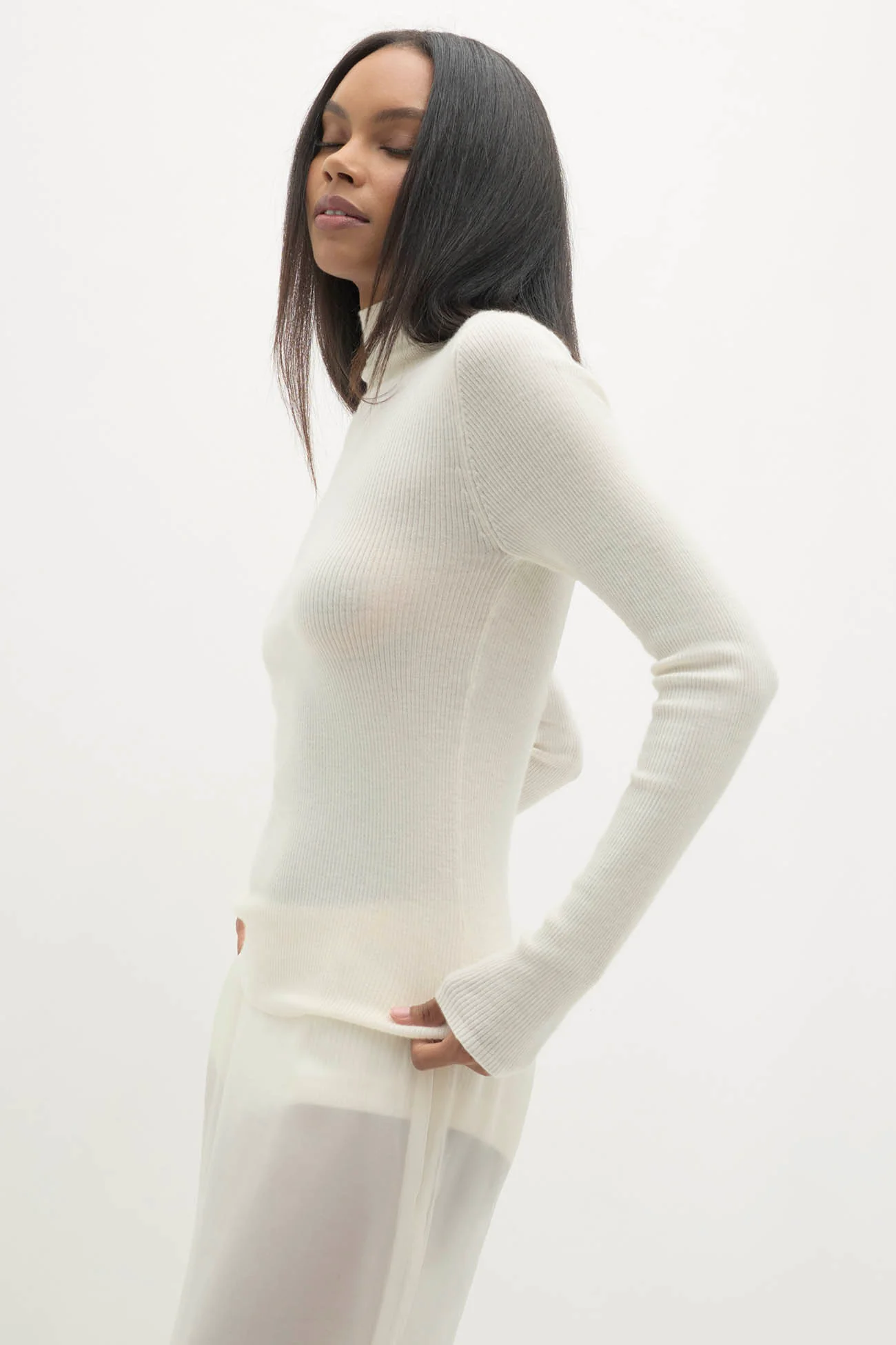 RUMER FITTED CASHMERE TURTLENECK - Image 3