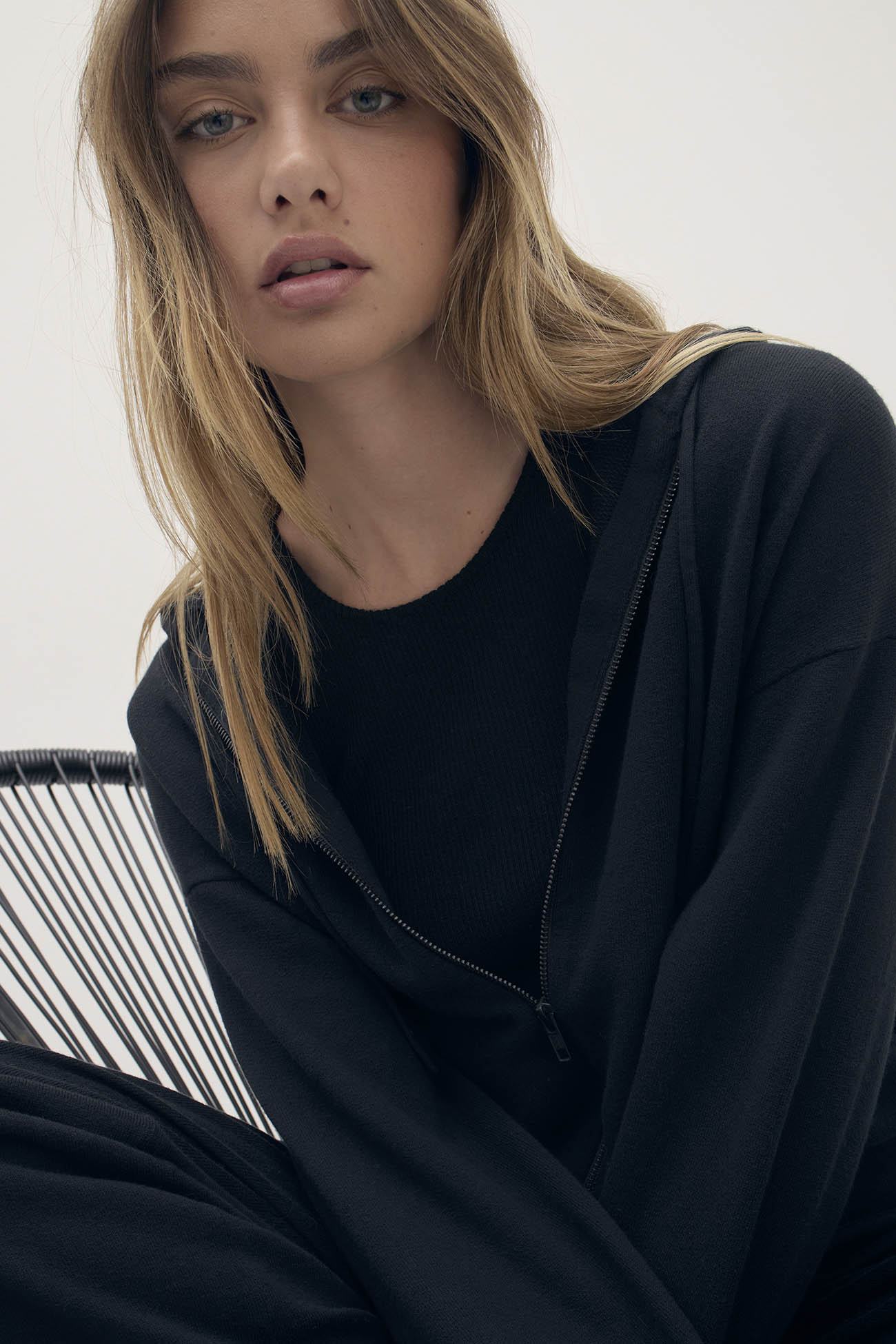 SERENA COTTON CASHMERE ZIP-UP HOODIE - Image 7