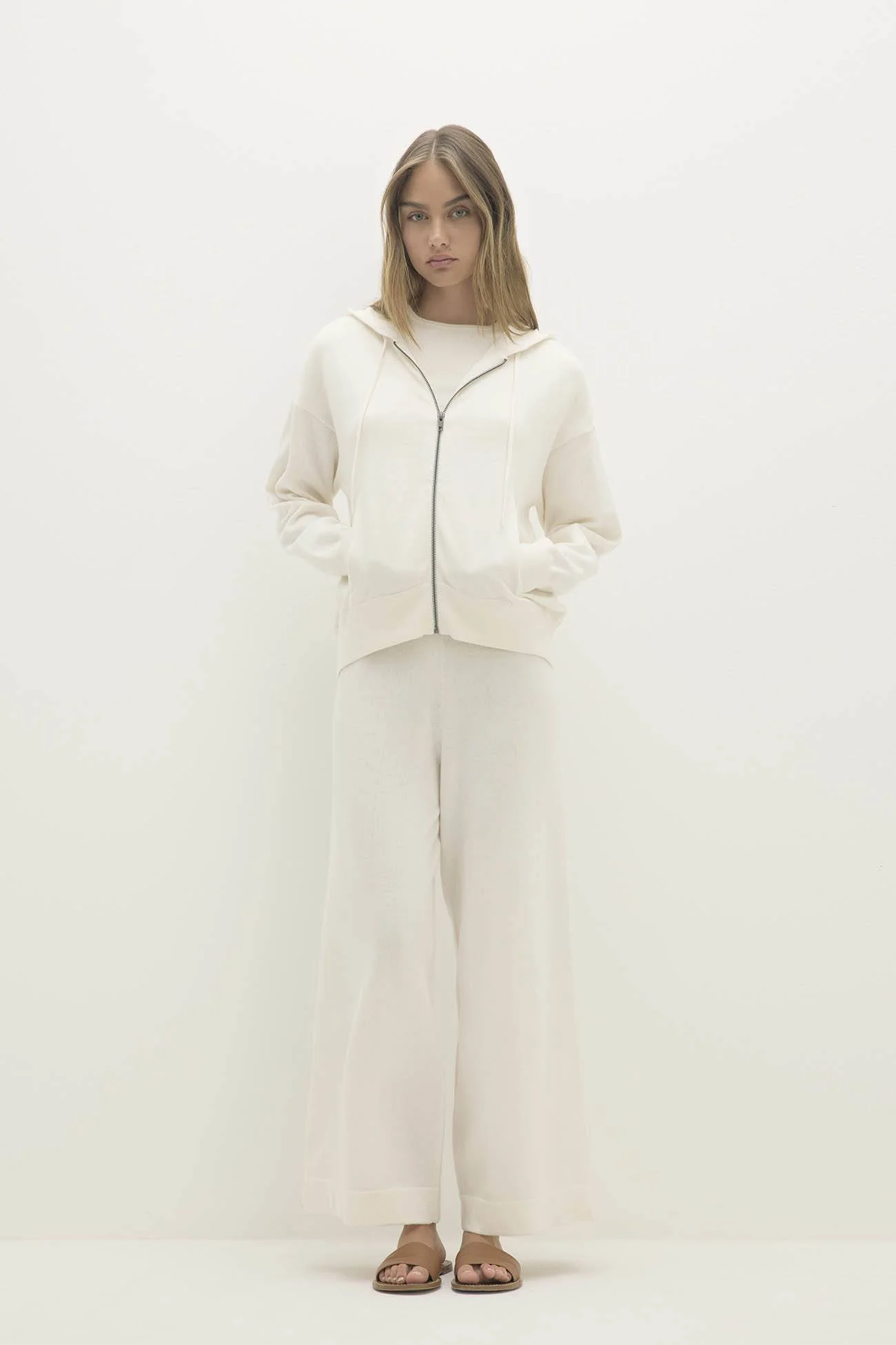 SERENA COTTON CASHMERE ZIP-UP HOODIE - Image 8