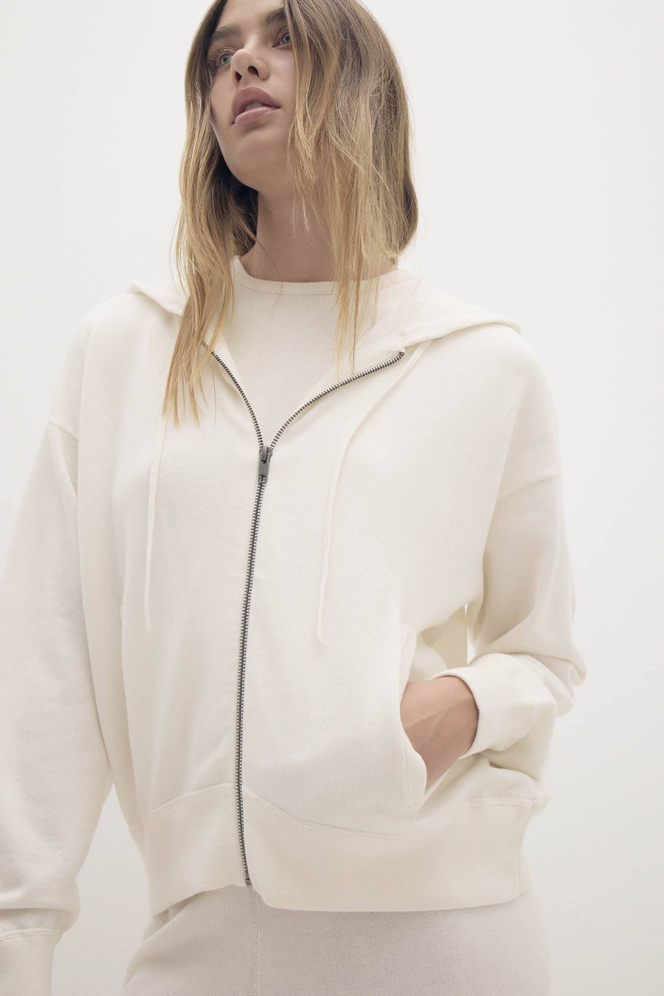 SERENA COTTON CASHMERE ZIP-UP HOODIE - Image 12
