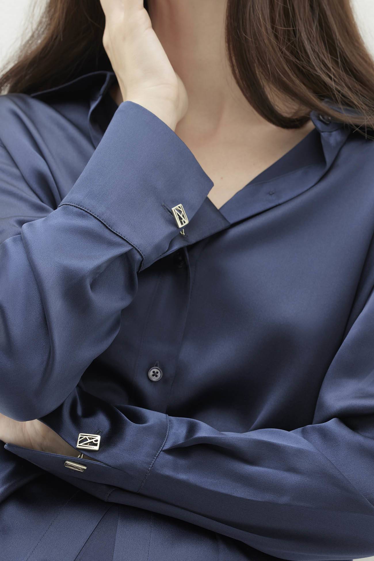 SUVI SILK BUTTON-UP SHIRT - Image 17