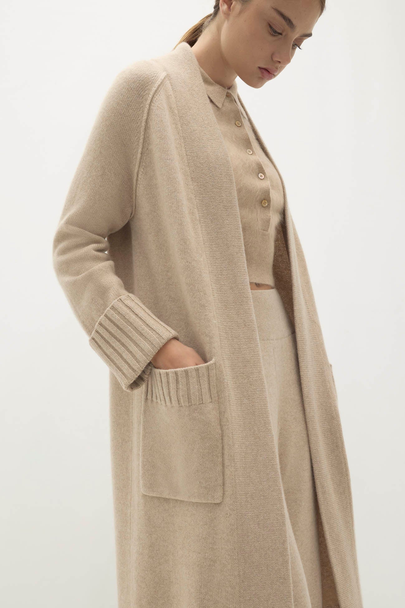 TILYN LONGLINE CASHMERE CARDIGAN - Image 15