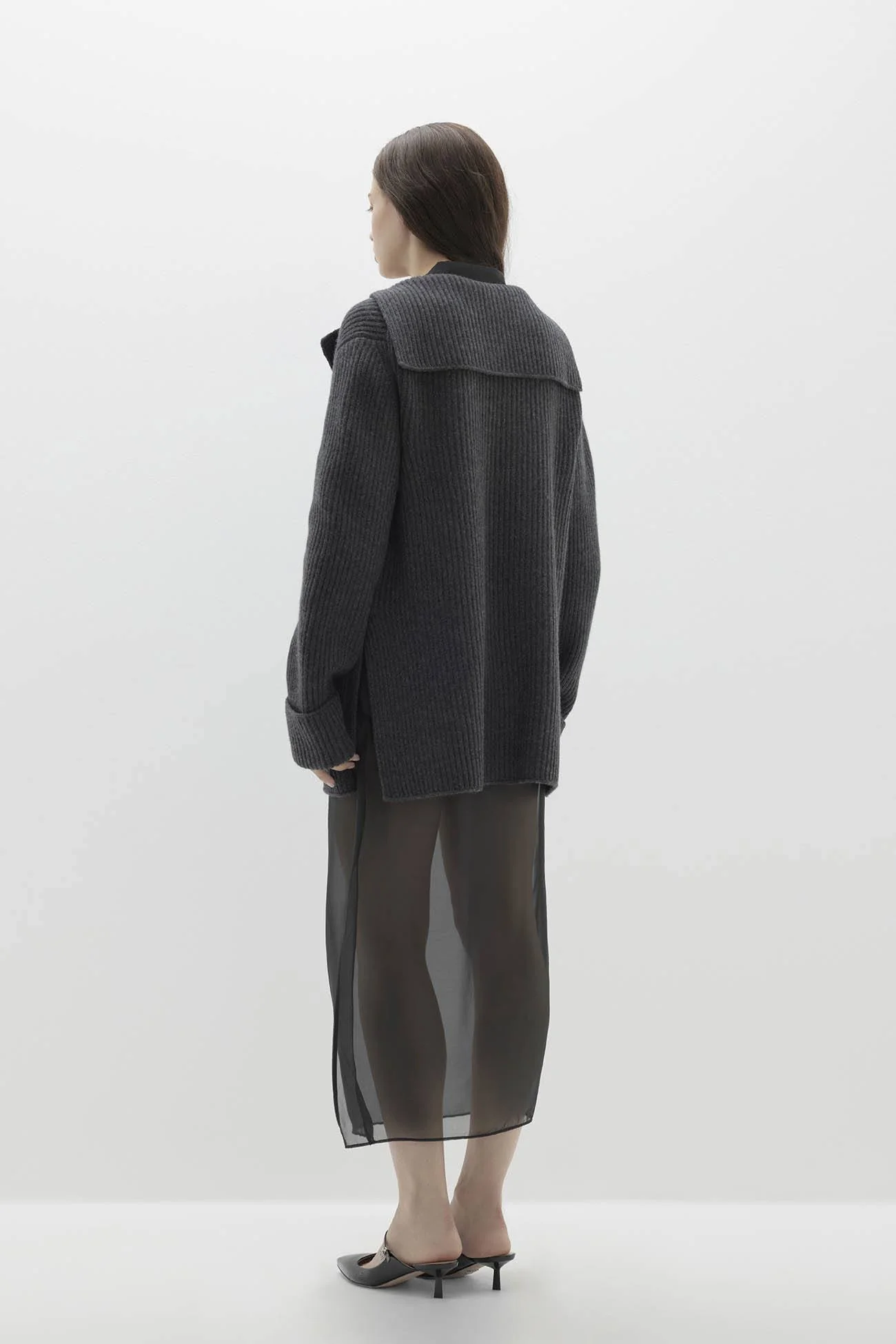 ZENA RIBBED CASHMERE CARDIGAN - Image 3